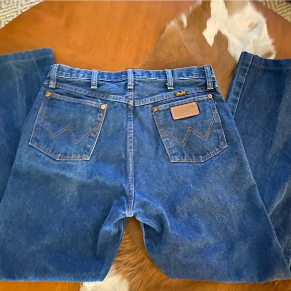 Men’s Western WRANGLER Cowboy Jeans 34/36 Medium Wash Blue DENIM JEANS HDuty - Picture 6 of 11